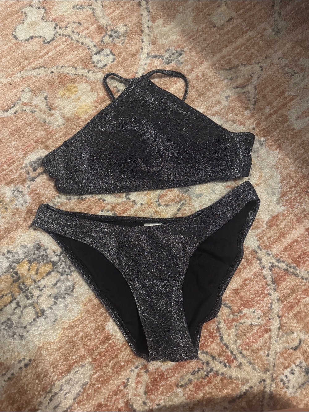 wild fable Shimmery Black Two-Piece Bikini